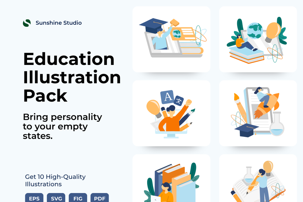 Education Illustration Pack, an UI Kit Template by Suntype | Sunshine Std (Photo 1 of 9)