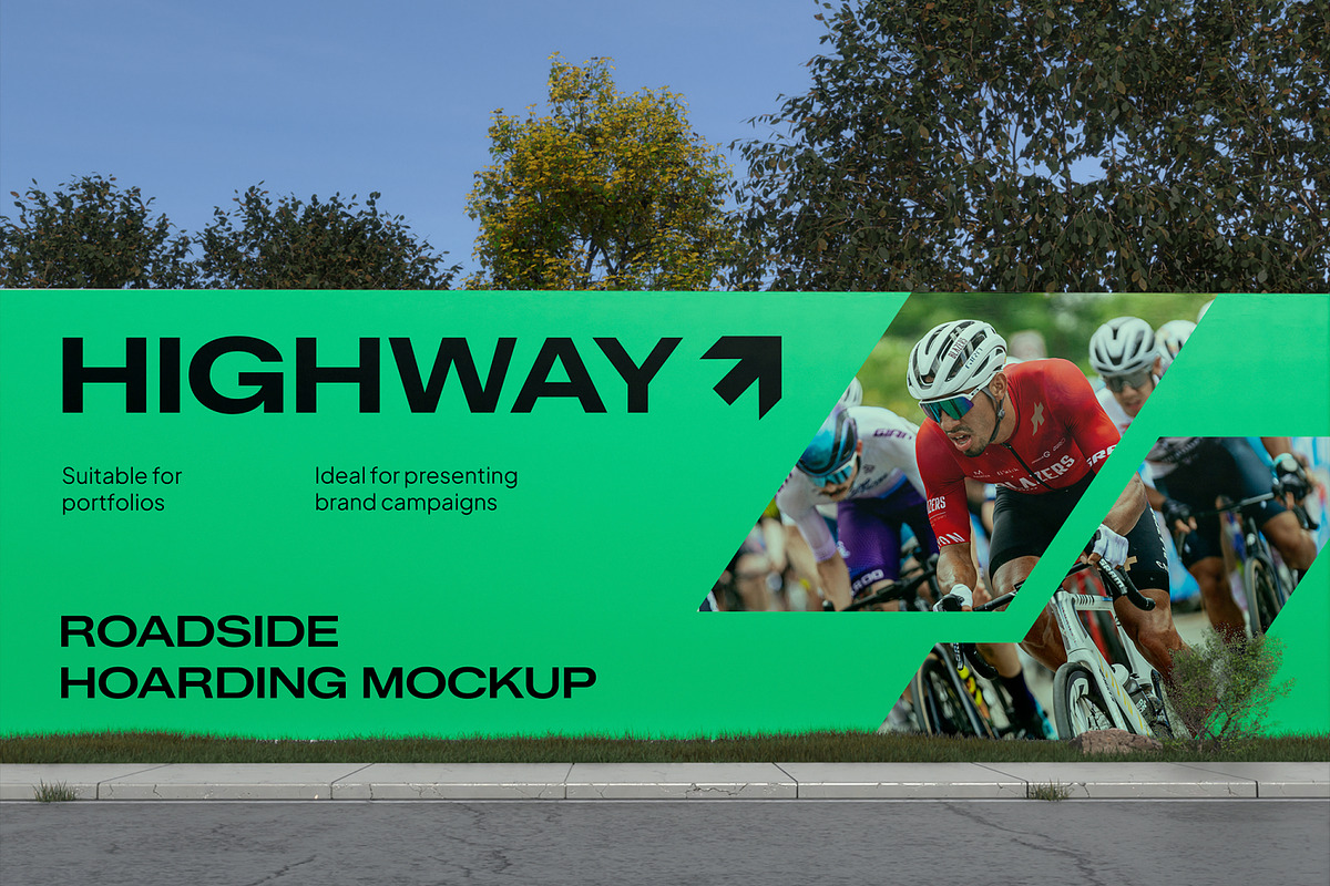 Roadside Hoarding Mockup, an Advertising Mockup by Unerispace (Photo 2 of 4)