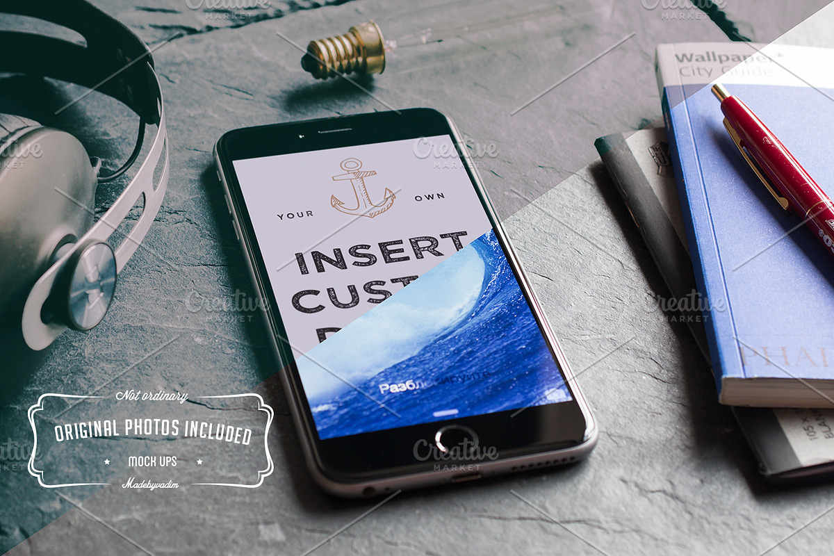 23 Cool iPhone 6 & 6+ mockups, an iPhone Mockup by Madebyvadim (Photo 3 of 5)