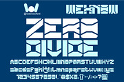 Zero Divide font, a Sans Serif Font by weknow (Thumbnail 1 of 8)