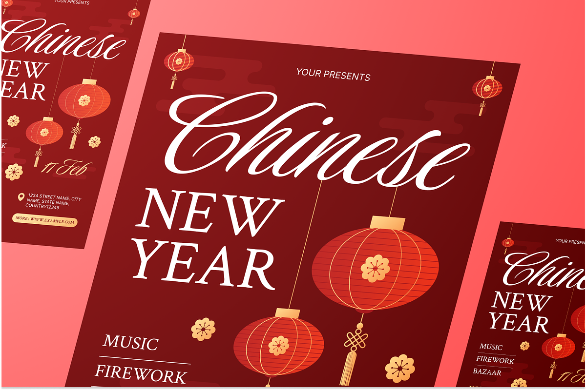 Lunar New Year Flyer Set, a Flyer Template by Annora Studio (Photo 6 of 6)