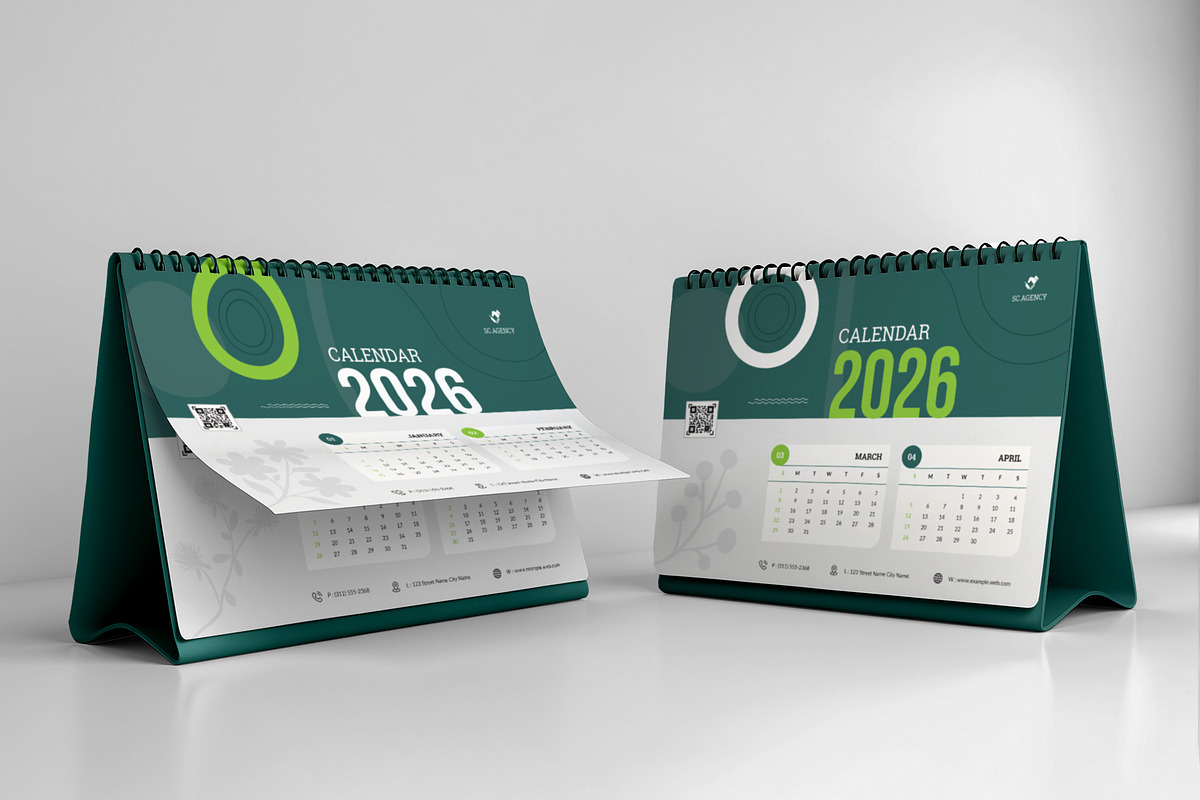 2026 Yearly Desk Calender Template, a Stationery Template by Spark_Creative (Photo 3 of 4)