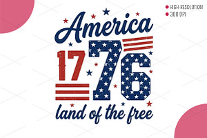 America 1776 Patriotic SVG PNG, an Illustration by OK Design