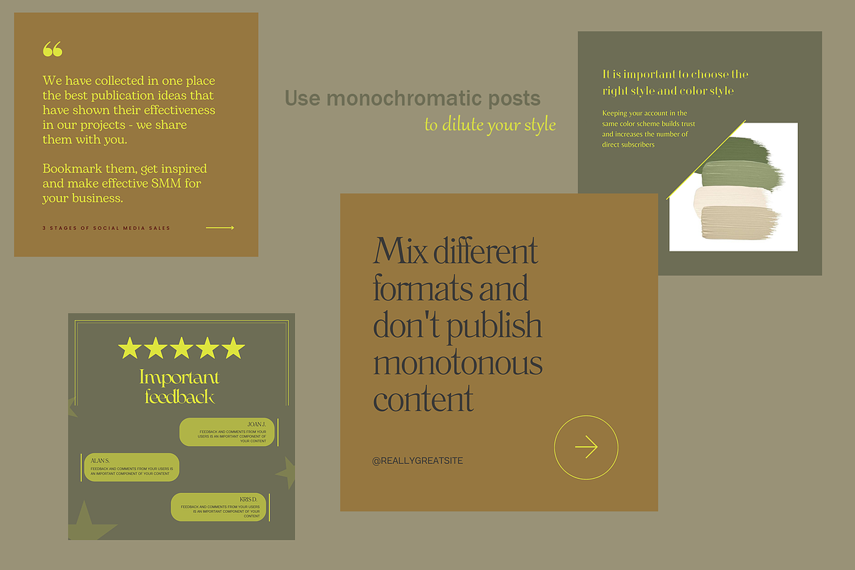 Expressive green Instagram Templates, a Social Media Template by ARGOS SHOP DESIGN (Photo 4 of 9)
