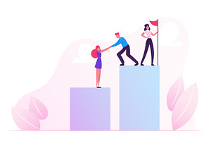 Business People Climbing Up