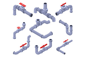 Isometric pipes. Water tubes, an Illustration by the8monkey
