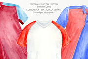 Watercolour football shirt 2 color, a Person Illustration by Corner Croft (Thumbnail 4 of 6)