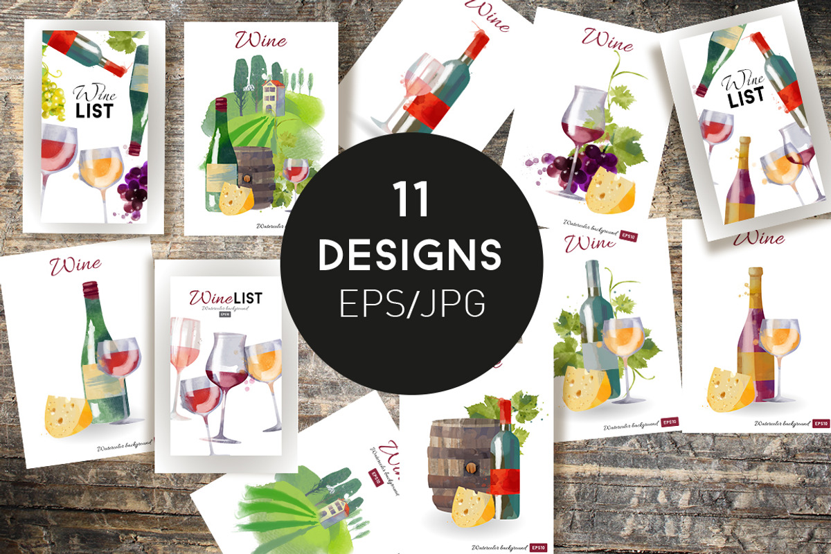 Watercolor wine, a Food Illustration by Tatiana Davidova (Photo 4 of 4)