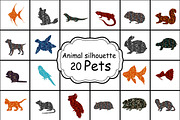 Set 20 colorful silhouettes pet, an Icon by kozyrevaelena (Thumbnail 1 of 4)