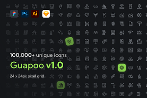 Guapoo v1.0 100,000+ Unique Icons, a Solid Icon by Wencory