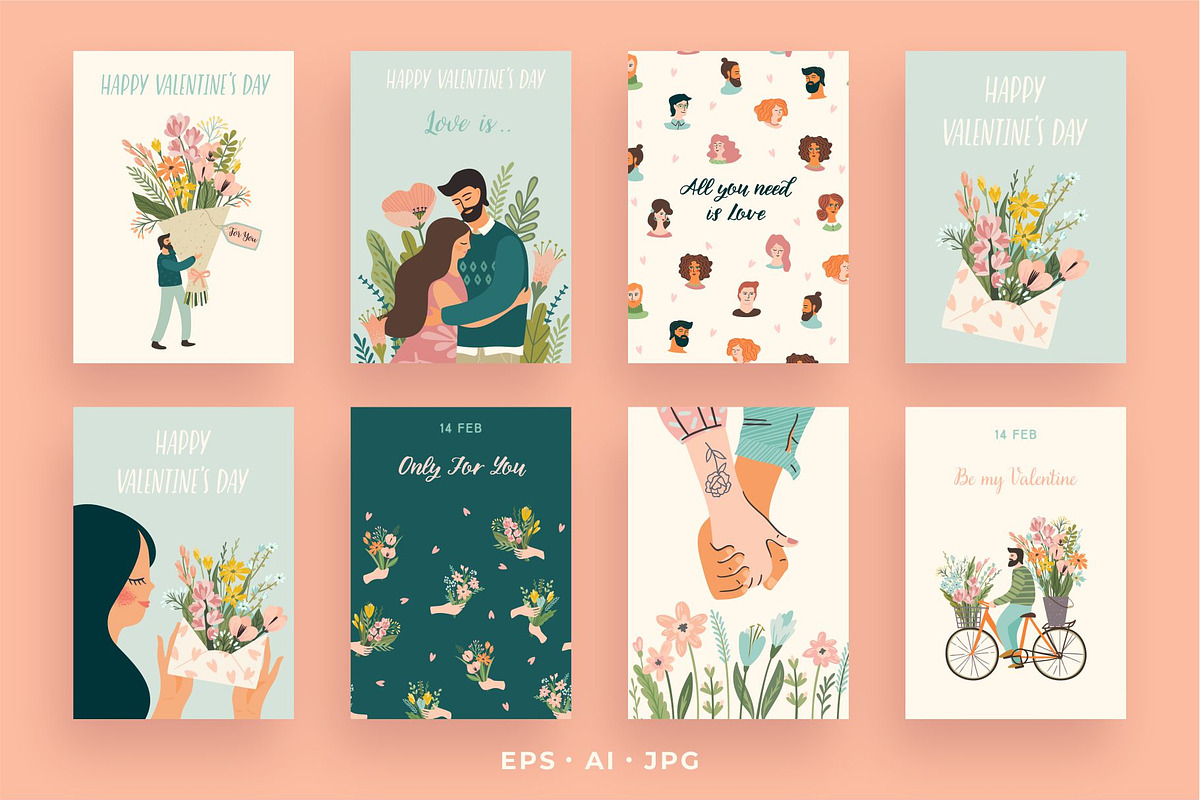 Romantic Card Collection, a Person Illustration by Nadia Grapes (Photo 2 of 4)