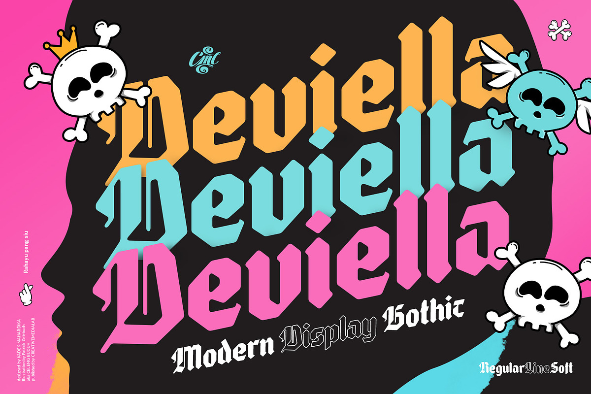 Deviella - Modern Gothic Font, a Blackletter Font by creativemedialab (Photo 1 of 10)