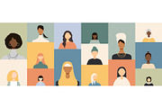 Women's Day set. Modern design, a Person Illustration by Stafeeva (Thumbnail 7 of 7)