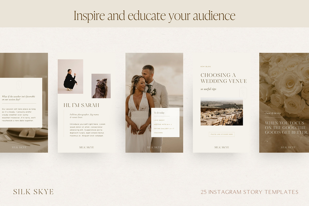 Aesthetic Instagram Story Templates, a Social Media Template by Wonderlik Webdesign (Photo 4 of 10)