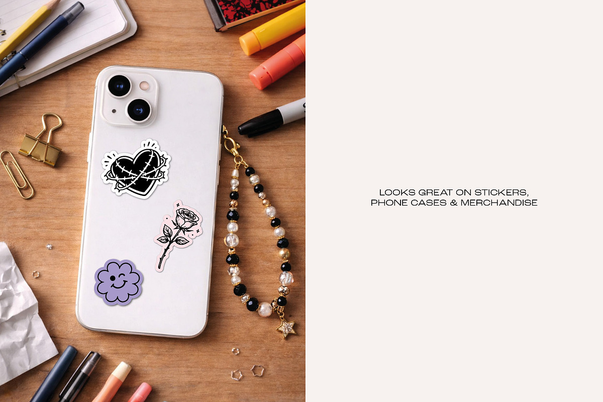Love Icon & Sticker Set – Hand-Drawn, an Outline Icon by dicreate (Photo 12 of 13)