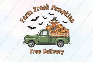 Halloween Farm PNG Sublimation, an Illustration by CraftArtStudio