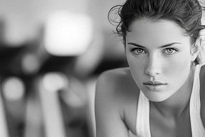 Focused young woman in a tank top, a Sports & Recreation Photo by MistyDay