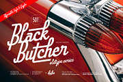 Black Butcher - Oldtype Series, a Script Font by ikiiko (Thumbnail 1 of 8)