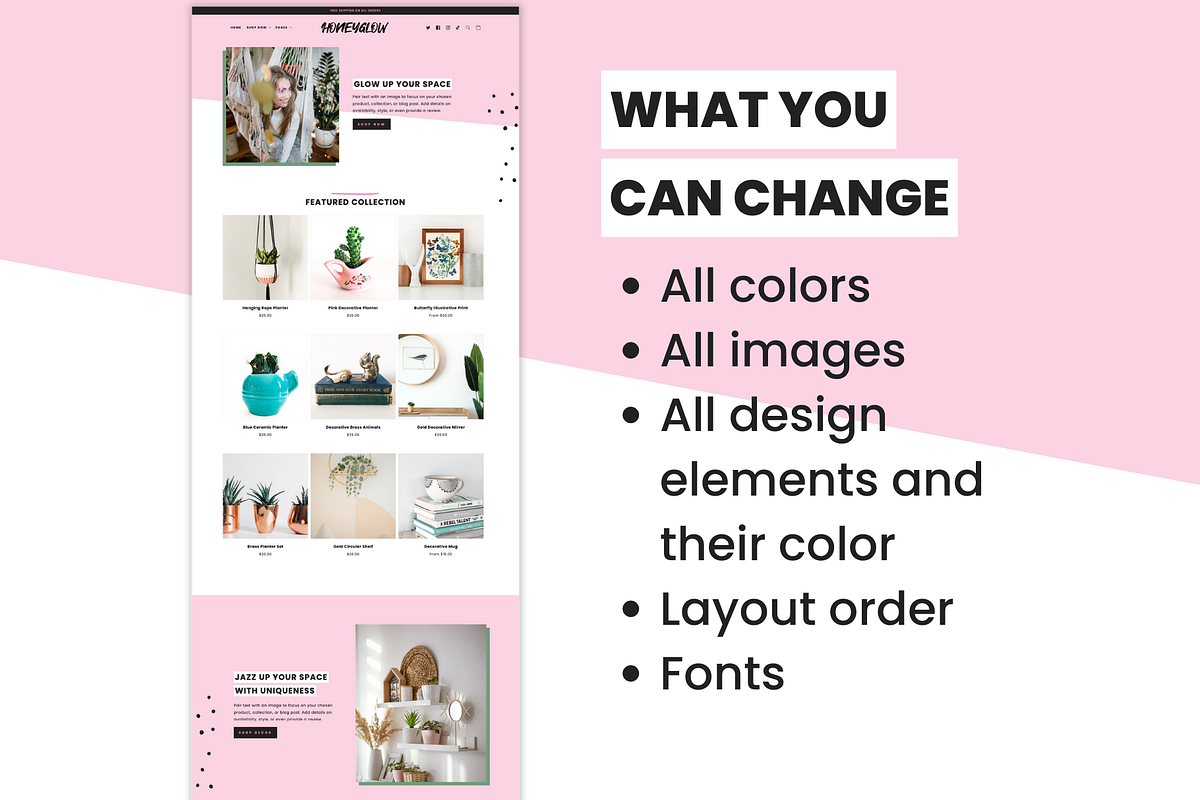 HoneyGlow: Feminine Shopify Theme, a Shopify Template by ltsdesigns (Photo 2 of 5)