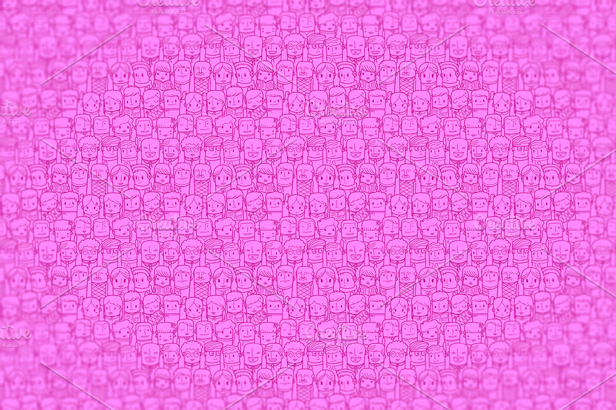 Seamless people pattern 1, a Pattern Graphic by Beatriz Gascón (Photo 5 of 5)