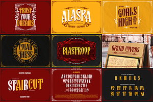 Vintage Font Bundle 4