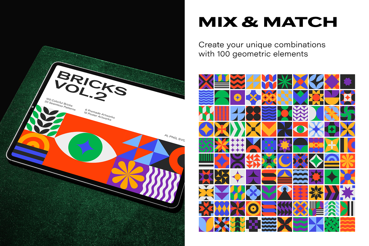 BRICKS VOL2 Patterns Collection, a Pattern Graphic by Katedsgn (Photo 2 of 11)