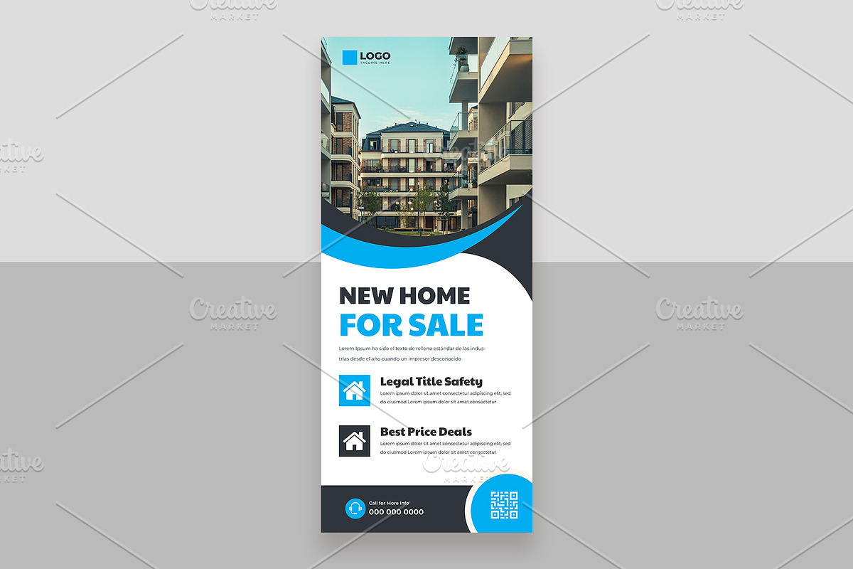 Real Estate Agency Roll Up Standee, a Stationery Template by Designgrove (Photo 2 of 3)