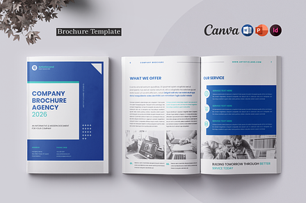 Brochure | Canva, Word, PPTX, IND, a Brochure Template by ArtisticLand