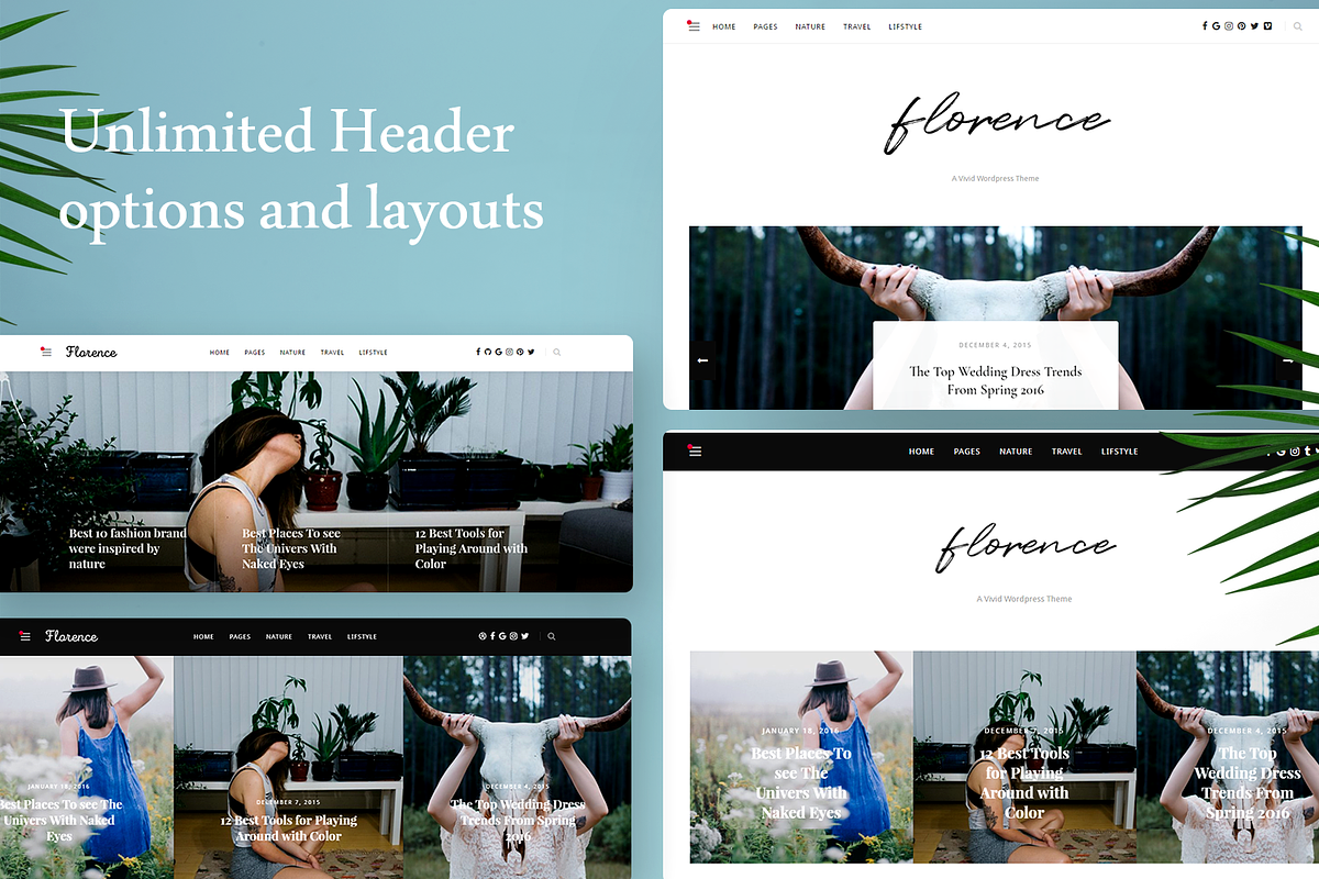 Florence - Feminine WordPress Theme, a WordPress Template by Wp Folk (Photo 3 of 5)