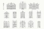 Houses line illustration set, an Object Illustration by NatalieArtShop (Thumbnail 2 of 11)