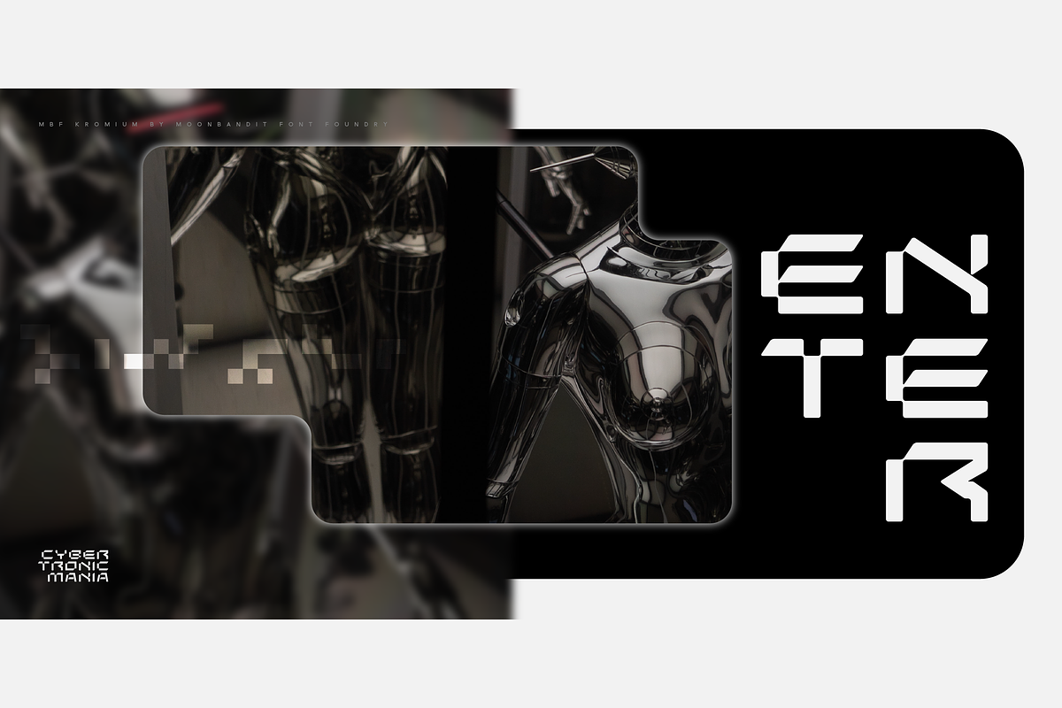 MBF Kromium - modern scifi font, a Sans Serif Font by MoonBandit (Photo 5 of 5)