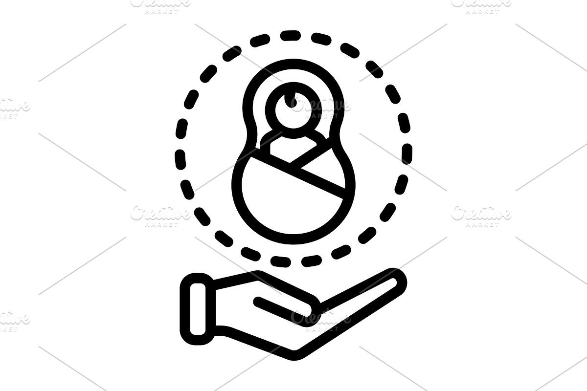 Adopted baby black icon, an Outline Icon by Creative priyanka