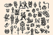 Gothic Times 2 Linocut Bundle, an Object Illustration by ClayStudio (Thumbnail 2 of 8)