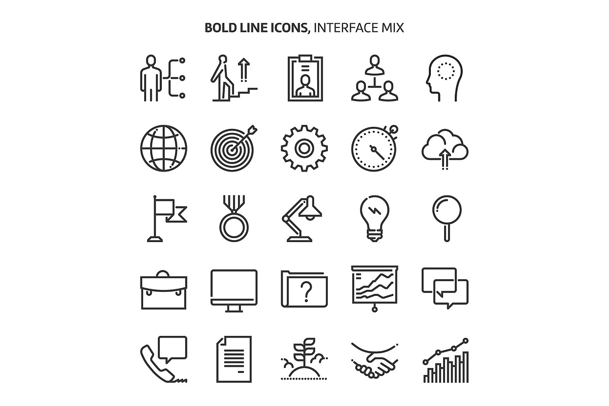 Bold Line Icons, an Outline Icon by Howcolour (Photo 33 of 151)