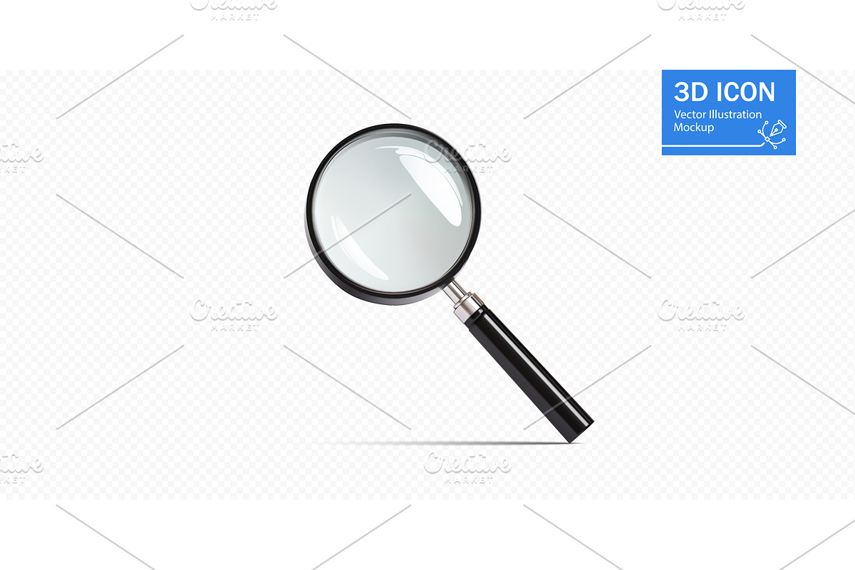 Magnifying glass on a simple, an Illustration by ZinetroN