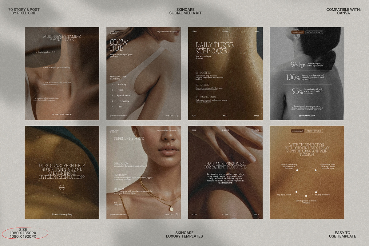 Wellness Skincare Bundle Canva preview 4
