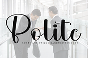 Polite, a Handwritten Font by InermediaSTUDIO (Thumbnail 1 of 8)