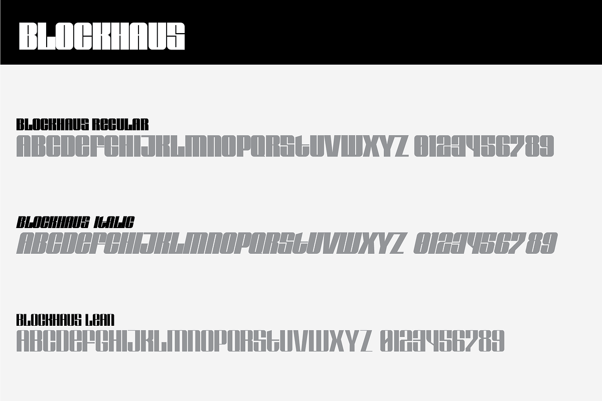 Blockhaus | A Bold Display Font, a Sans Serif Font by Bend Industries (Photo 7 of 7)