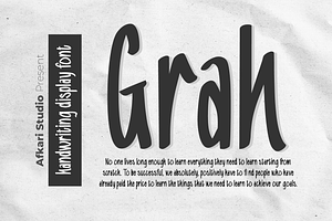 Grah - Handrwitten Display Font