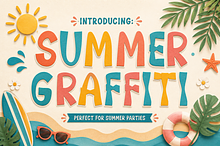 Summer Graffiti- Tropical Craft Font