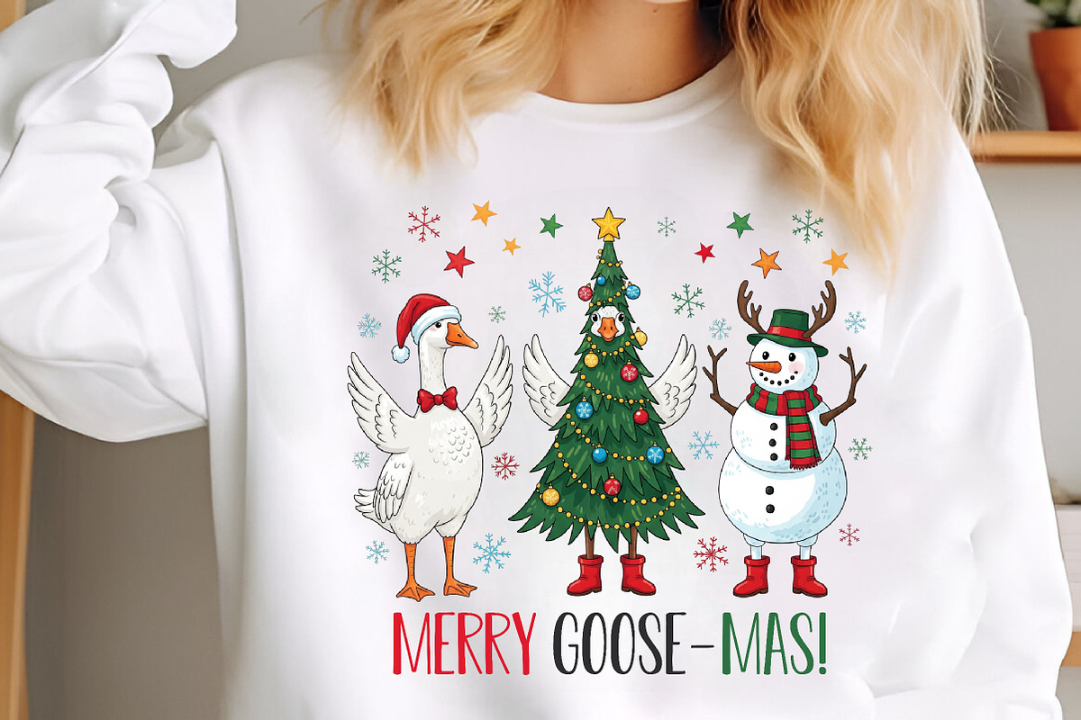 Cute Christmas Goose Png Bundle, an Illustration by SinaCreation (Photo 6 of 8)