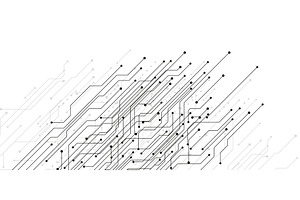 Circuit board pattern, electronic, a Technology Illustration by art PVP - market