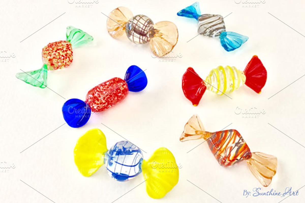 10 hand painted watercolor candies, a Decorative Illustration by Sunshine Art Shop (Photo 4 of 4)