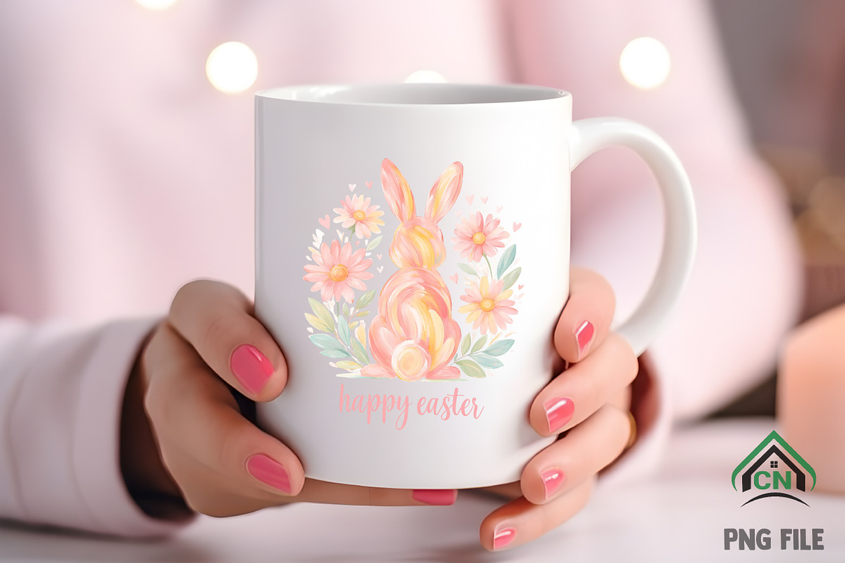 Happy Easter Png, Boho Floral Easter, an Illustration by Craft Nest (Photo 3 of 6)