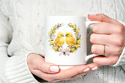 Embroidery Easter Chick & Wreath PNG, an Object Graphic by V Design Creator (Thumbnail 3 of 8)
