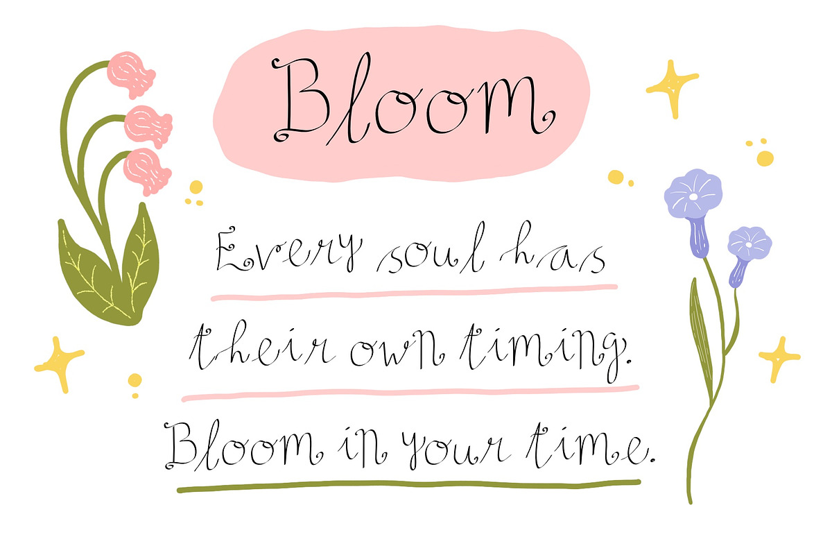 Whimsical handwritten font - curly, a Script Font by Mussbolo Studio (Photo 2 of 3)