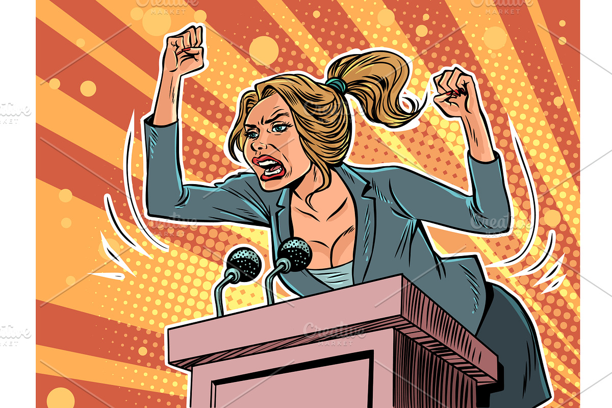 A woman is very furiously, a Person Illustration by rogistok