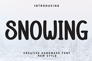 Snowing | Script Font, a Script Font by Scratchones (Thumbnail 1 of 8)