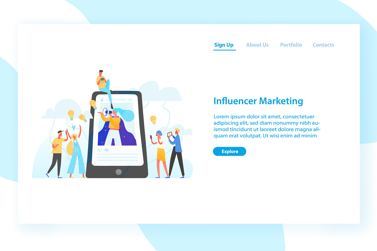Influencer marketing concept, a Technology Illustration by Good Studio (Photo 1 of 3)
