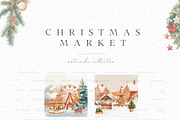 Christmas Market, a Seasonal Illustration by heyiamalice (Thumbnail 7 of 15)